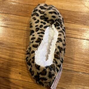 Cozy Critter Company Leopard Print Sherpa Cozies Brown Black L/XL 8-10